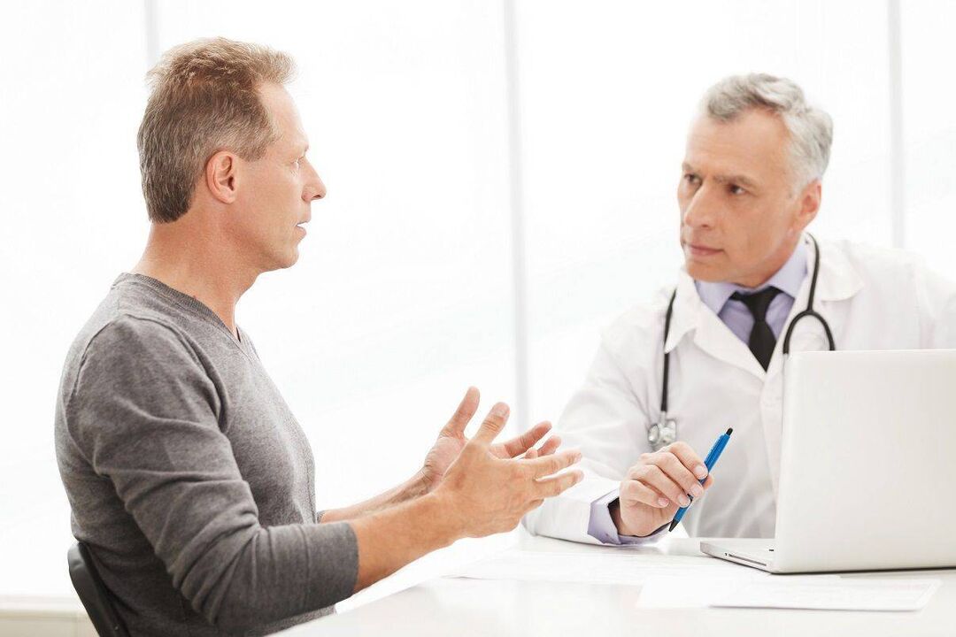 visit to the doctor for symptoms of prostatitis